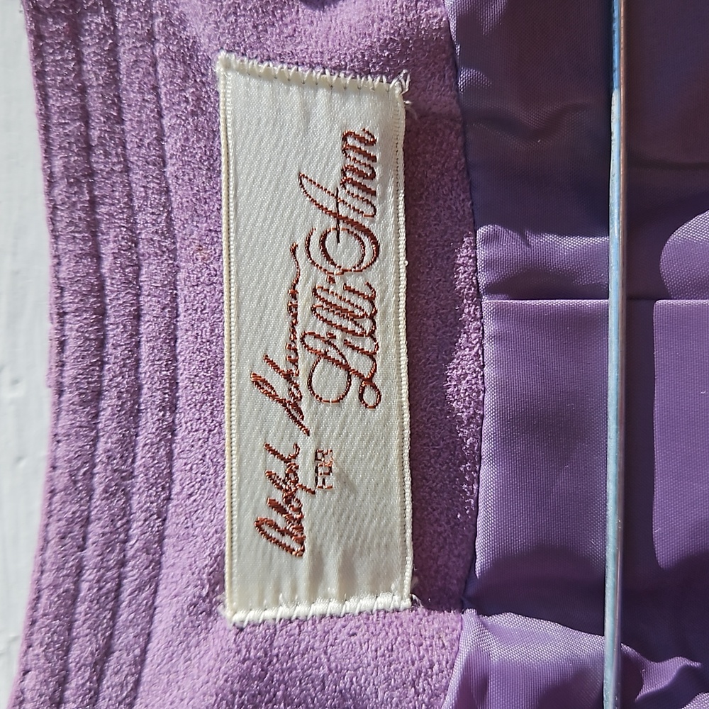Vintage 1940s Adolph Schumann For Lilli Ann Suede Suit 2 pc Set - Picture 6 of 8